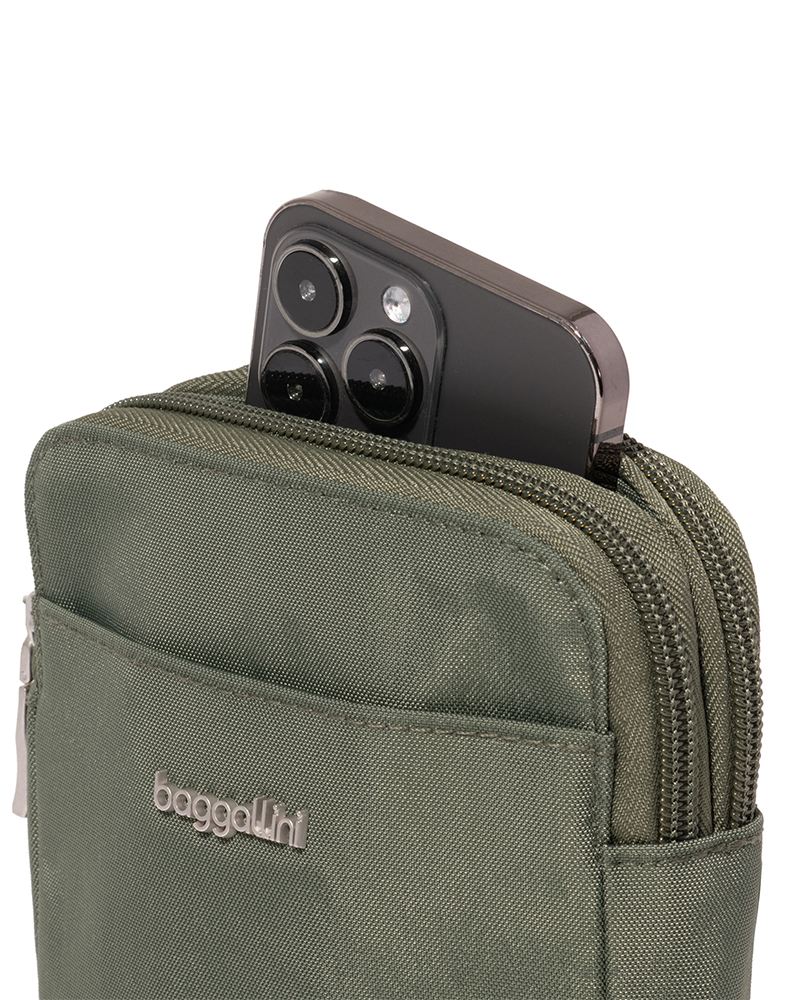 Modern Take Two RFID Crossbody Thyme