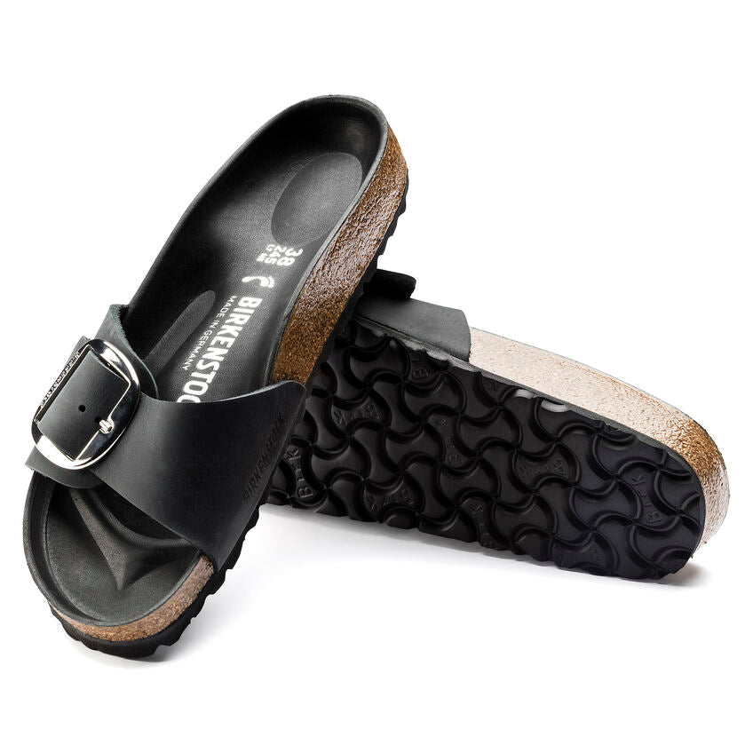 Madrid Big Buckle Black Narrow