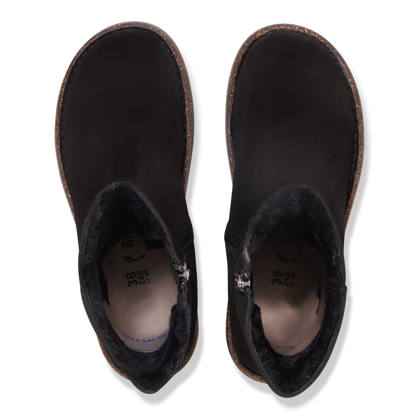 Women's Birkenstock Uppsala Zip Shearling Suede Black