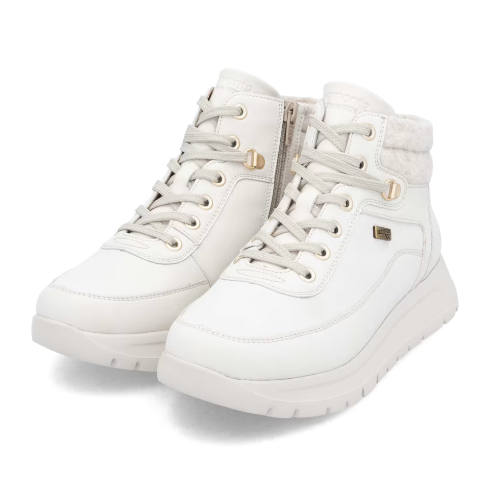 D2V71-00 Off-White Ankle Lace/Zip RTex