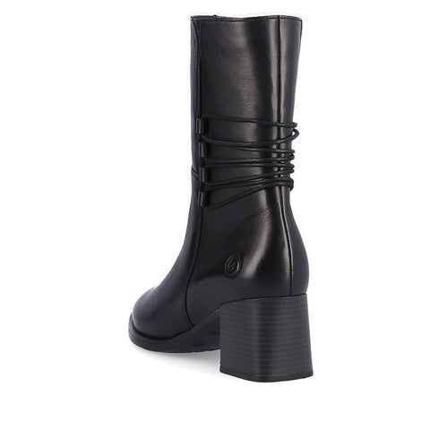 D0V71-01 Mid Calf Heel Black
