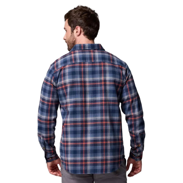 Men's Cornell Woods Flannel Long Sleeve Shirt (Coll Navy Backland Tartan)