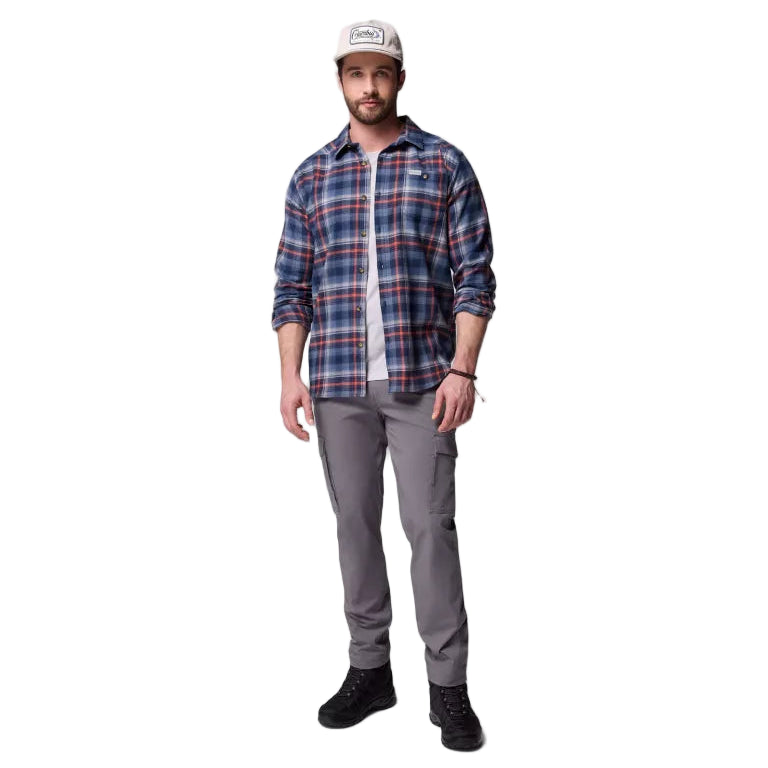 Men's Cornell Woods Flannel Long Sleeve Shirt (Coll Navy Backland Tartan)
