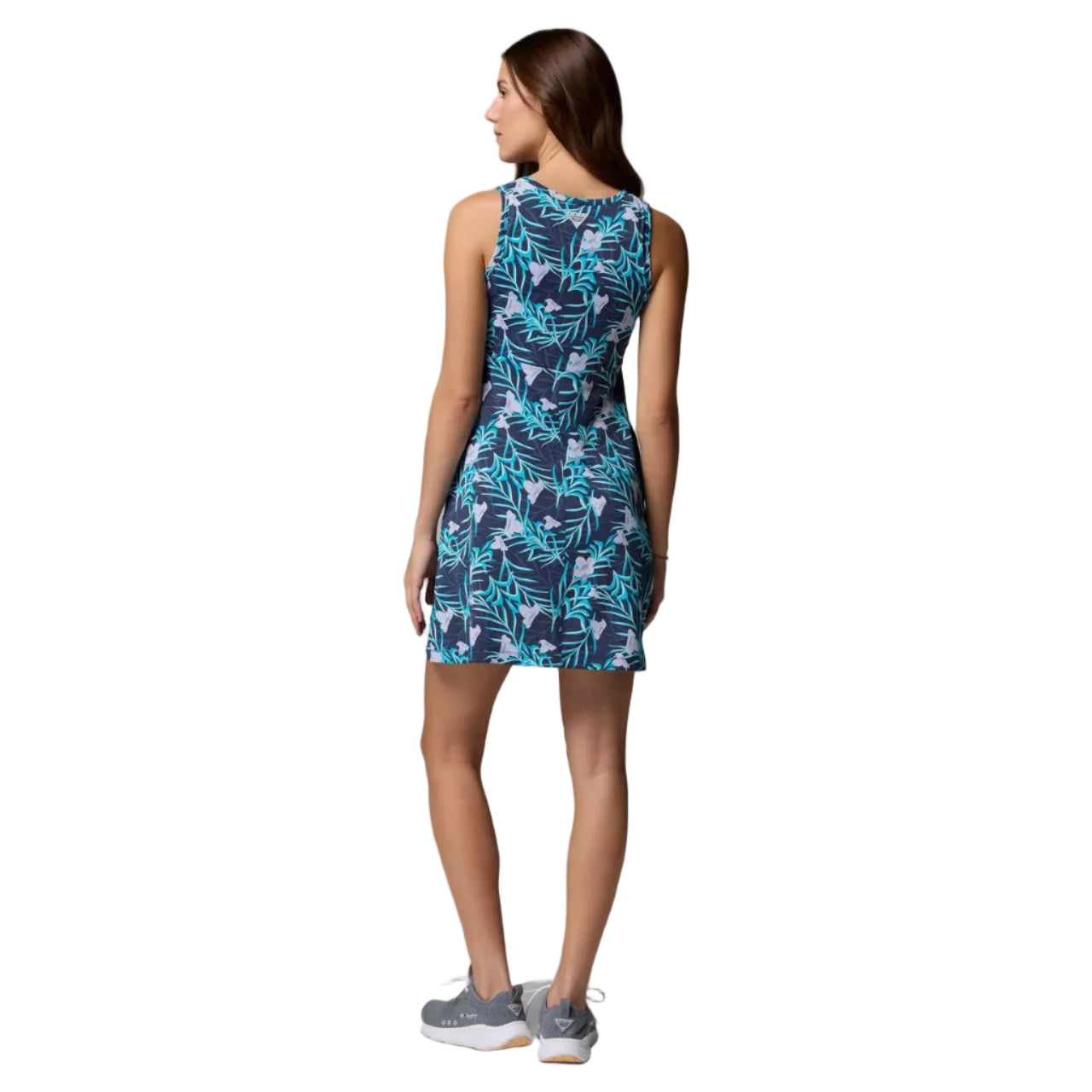 Women's Freezer Tank Dress (Nocturnal Twilight Sunflora)