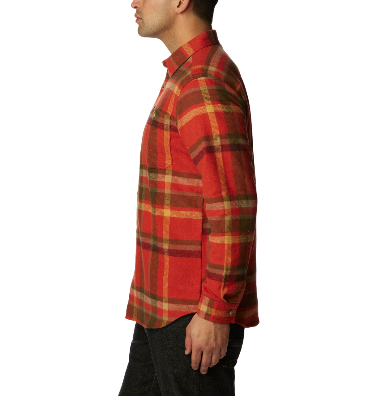 Men's Pitchstone Heavyweight Flannel Shirt Warp Red Macro Multi