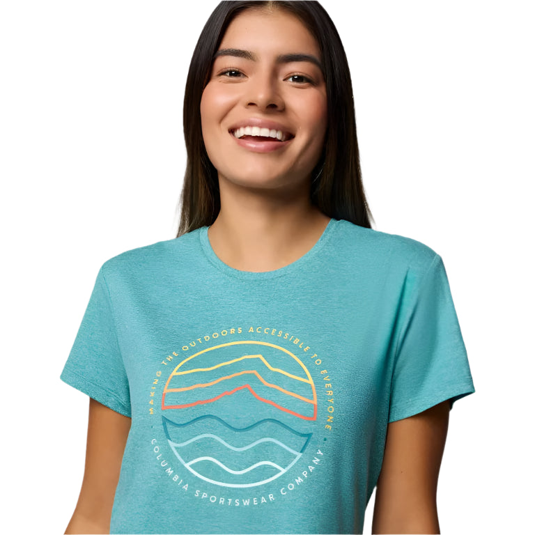 Women's Sloan Ridge Graphic T-Shirt (Teal/Find Your Trail)