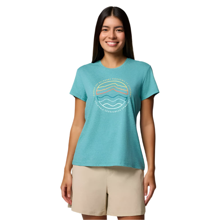 Women's Sloan Ridge Graphic T-Shirt (Teal/Find Your Trail)
