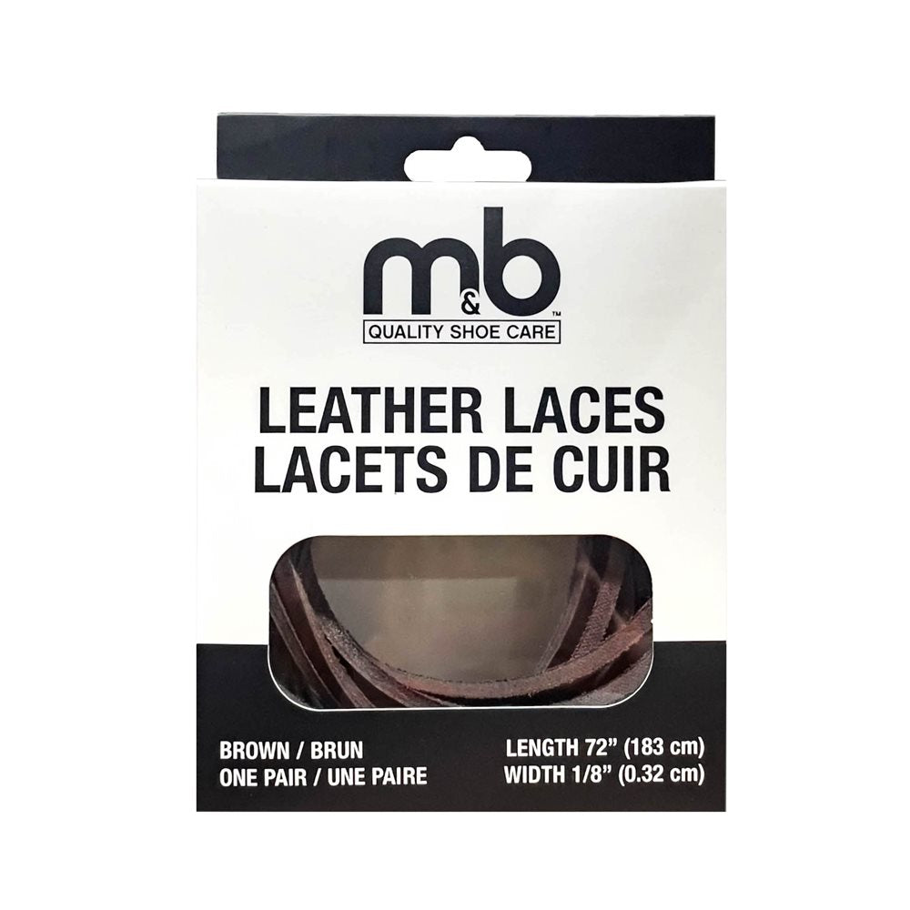 M & B Leather Laces Brown 72"