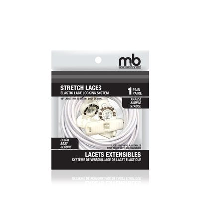 M & B Stretch Lace/Elastic Lock 48" White