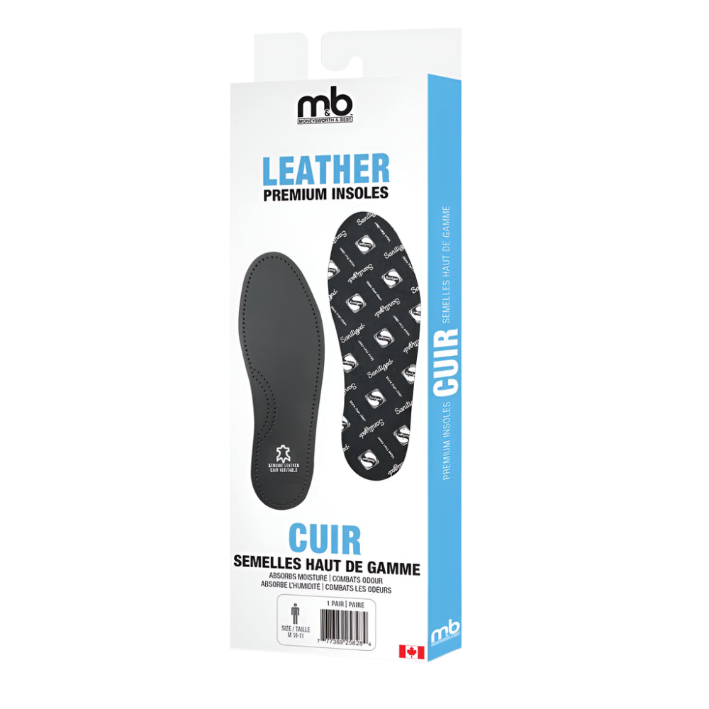 M & B LEATHER INSOLES BLACK