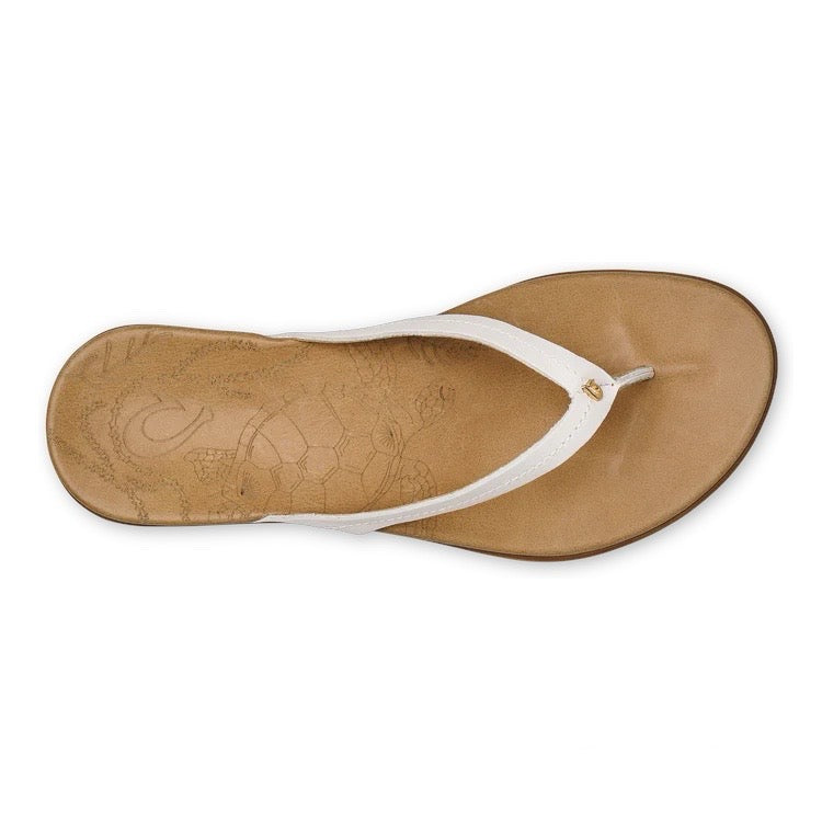 Women's Honu Flip Flop Sandal-Bright White/Golden Sand