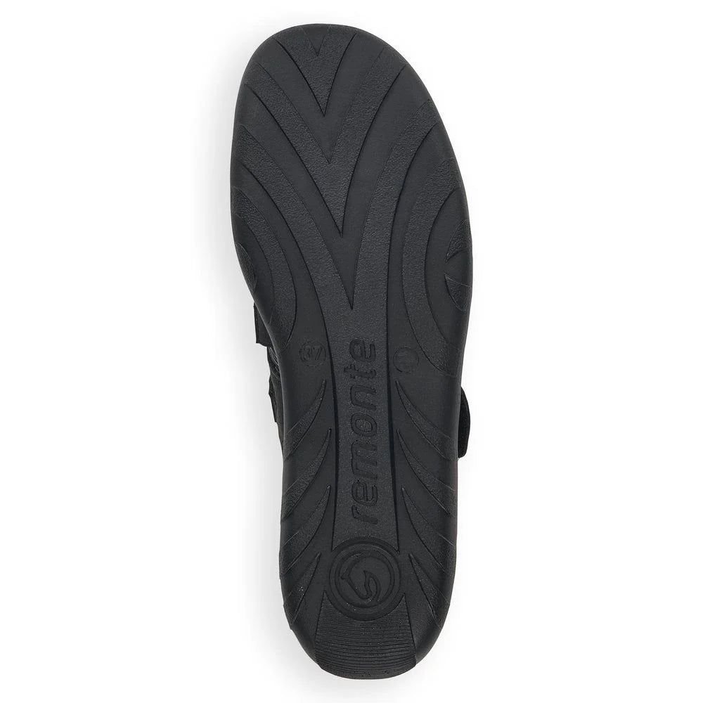 R3510-03 Black Velcro Mary Jane