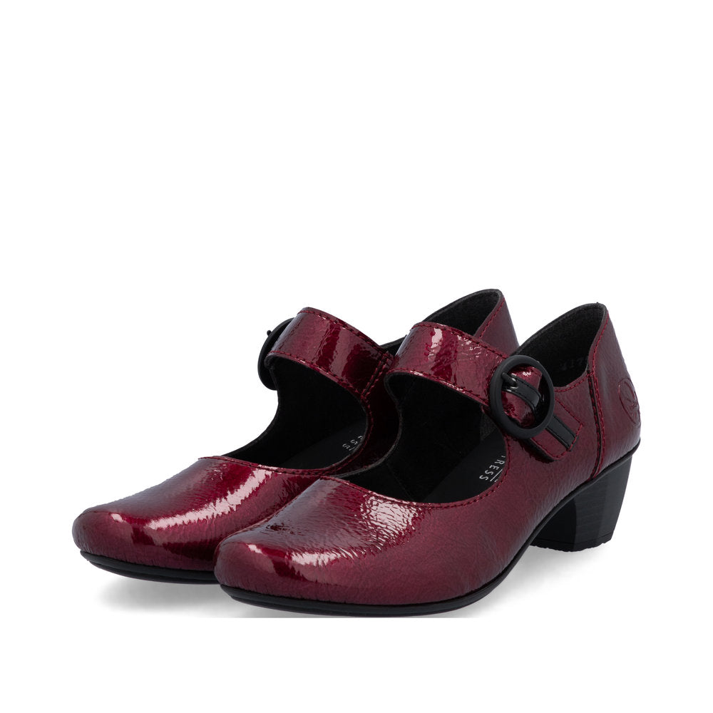 41756-33 Mary Jane Red/Black