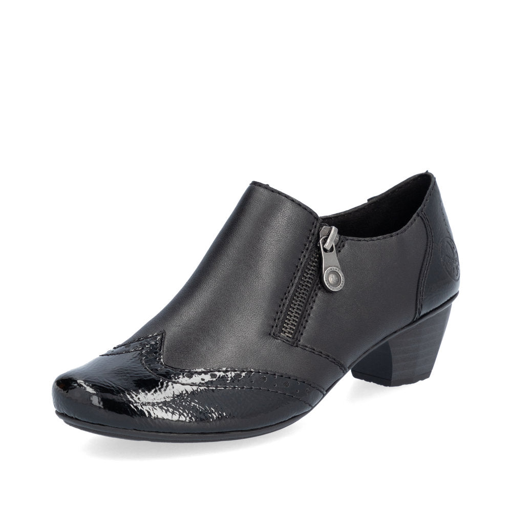 41757-00 Side Zip Heel Black