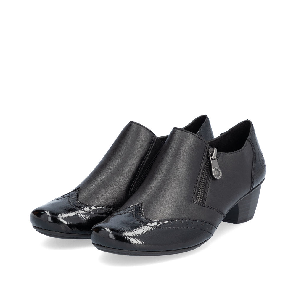 41757-00 Side Zip Heel Black