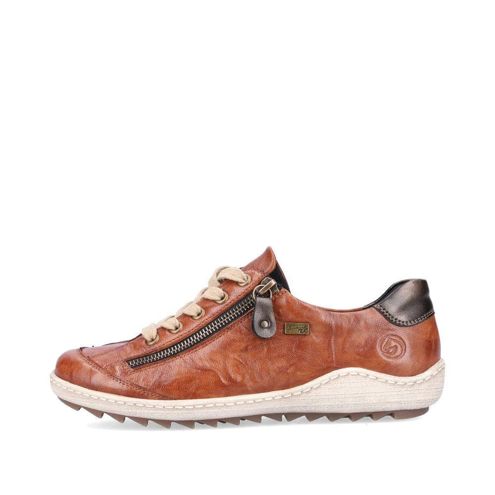 R1402-22 Brown Lace Side Zip RTex