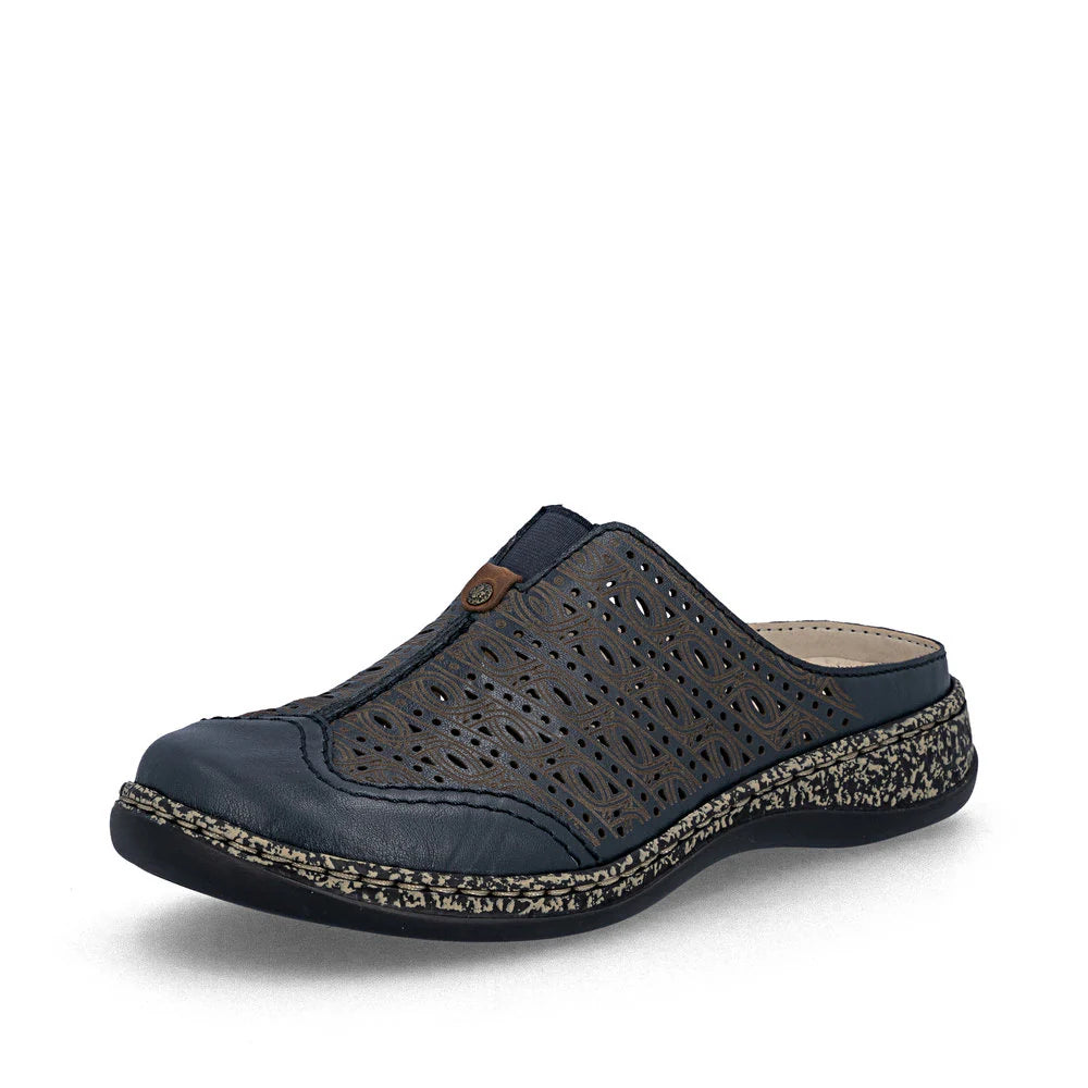 46376-14 Navy Multi Mule – Scott's Shoe Store