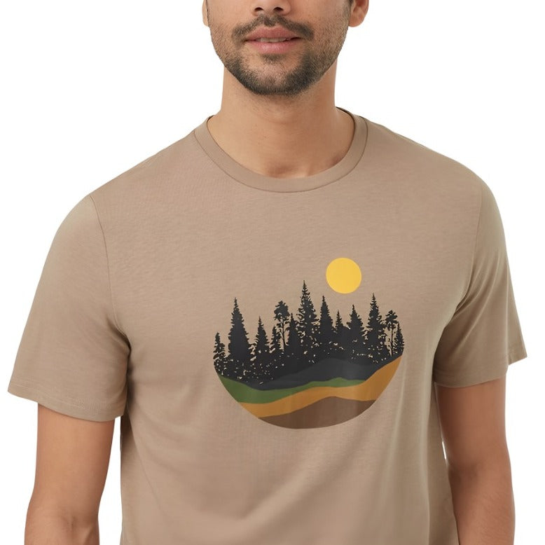 Men's Artist Series Love Flourishes Ten T-Shirt (Khaki/Cypress)