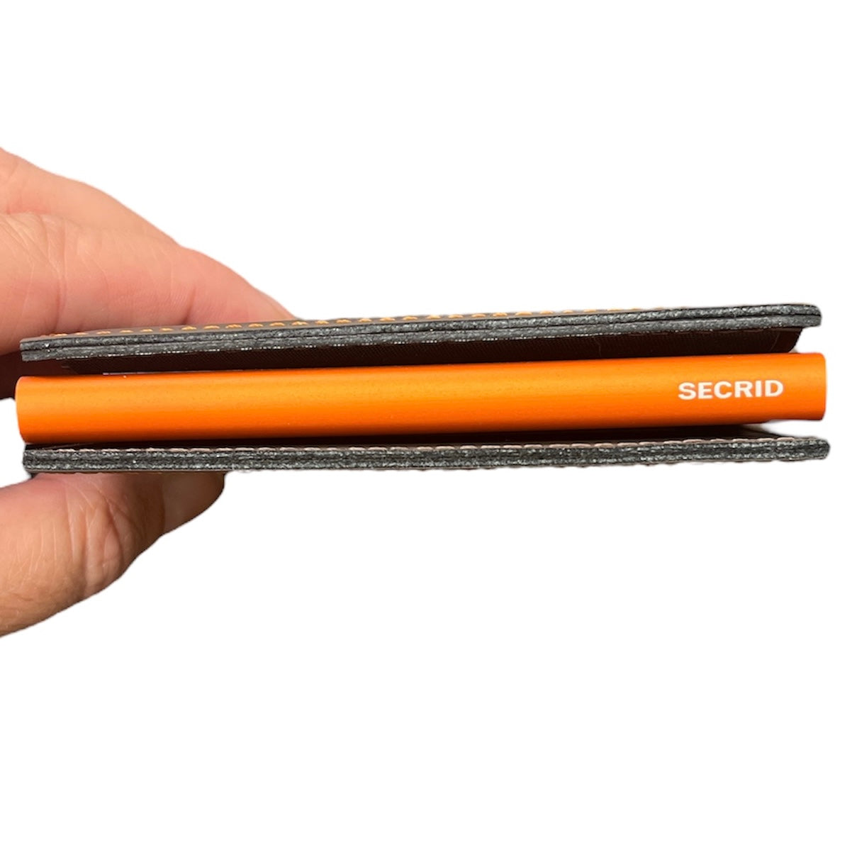 Slimwallet Matte Truffle and Orange