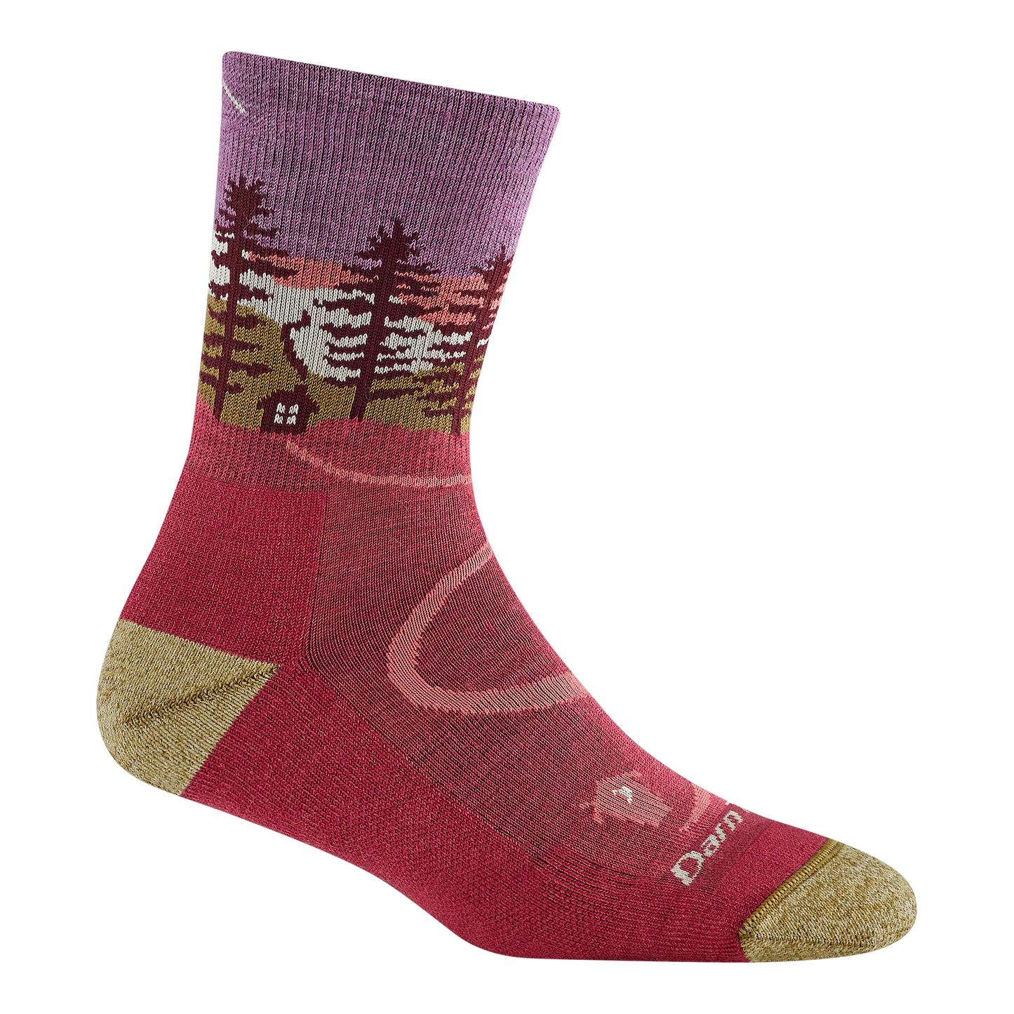 Women's Northwoods Micro Crew Midweight Cushion Cranberry (5013)
