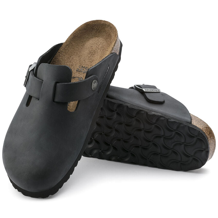 Boston Oiled Leather Black Regular