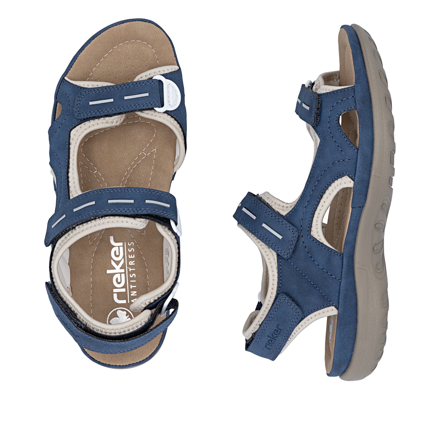 64856-14 Denim Three-Strap Velcro