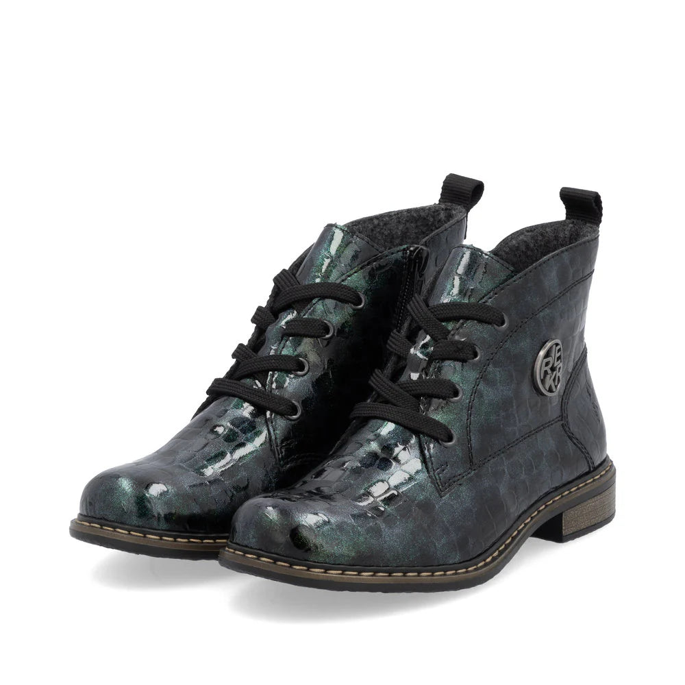 71205-90 Blue/Green Multi Lace/Side Zip