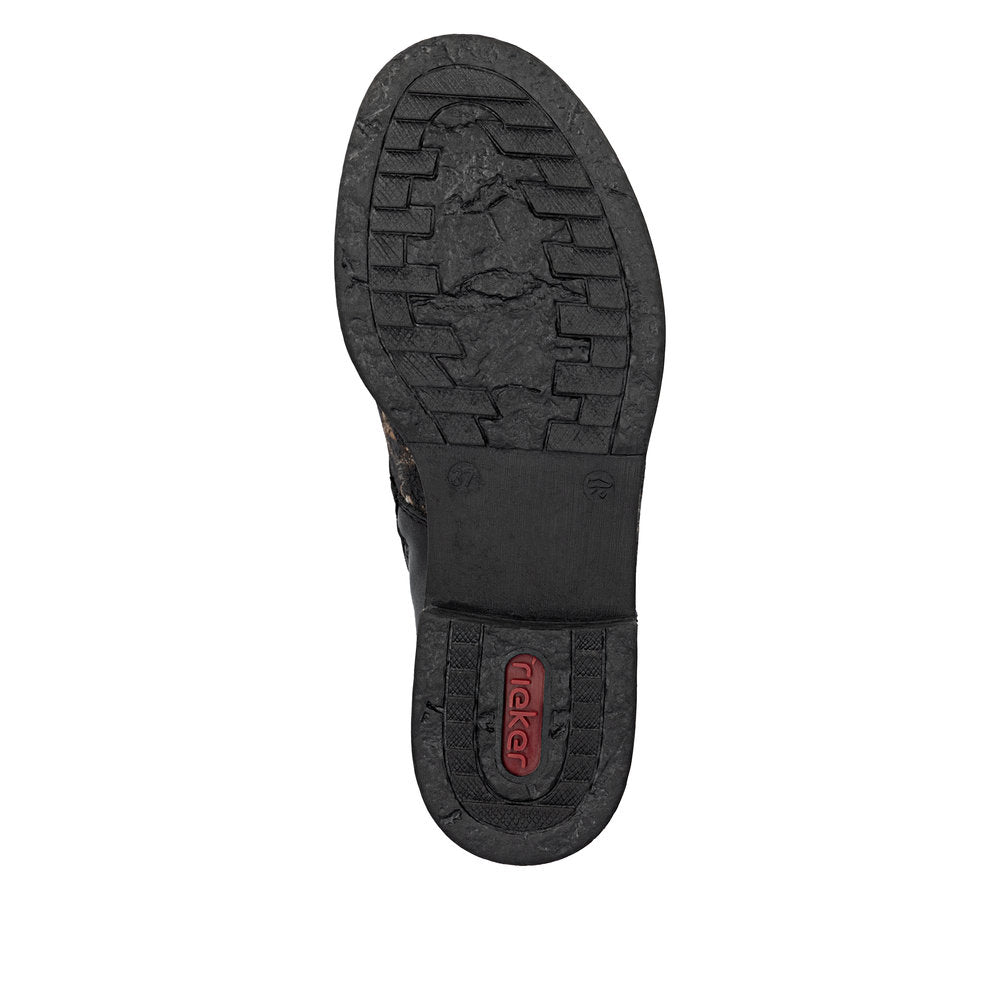 74842-00 Ankle Lace/Side Zip Rtex Black Multi