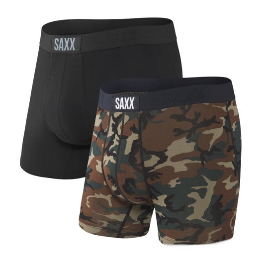 Vibe Super Soft Boxer Brief 2 Pk - Black/Wood Camo