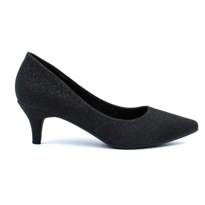 Aliyah Black Glitter Heel