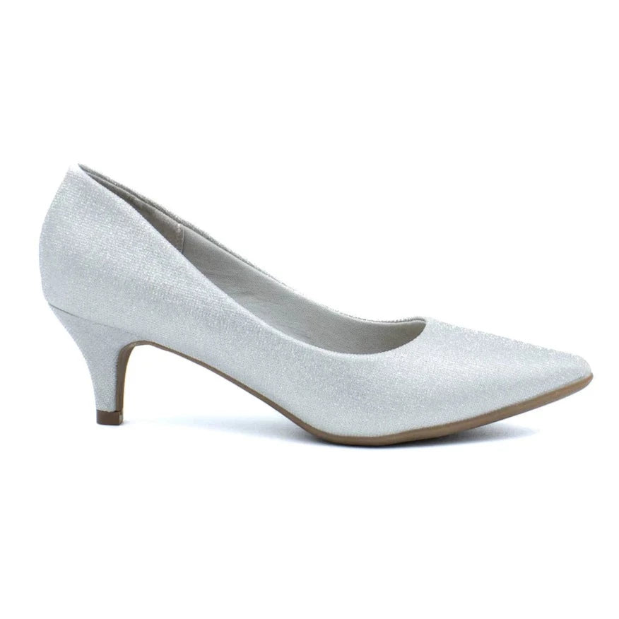 Aliyah Silver Glitter Heel