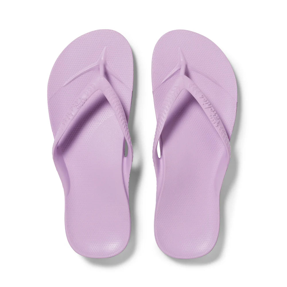 Archies Arch Support Flip Flops Lilac