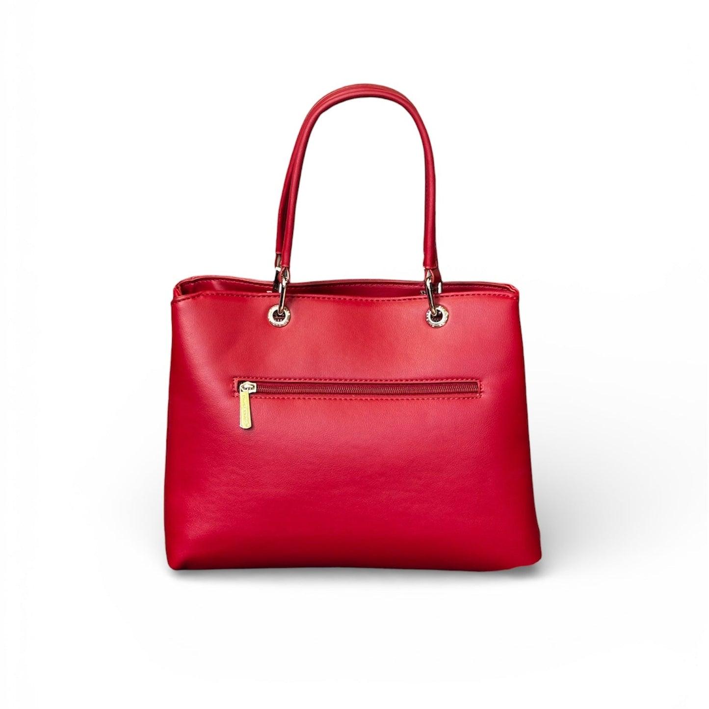 David Jones PVC Satchel Hand Bag Dark Red