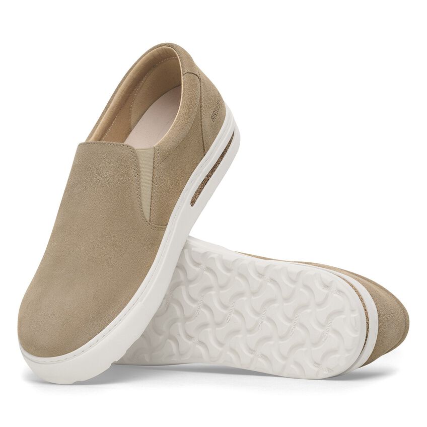 Oswego Suede Taupe Narrow