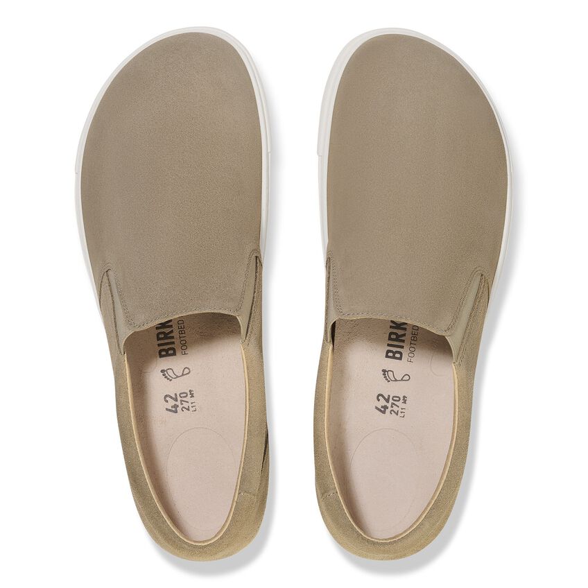 Oswego Suede Taupe Narrow
