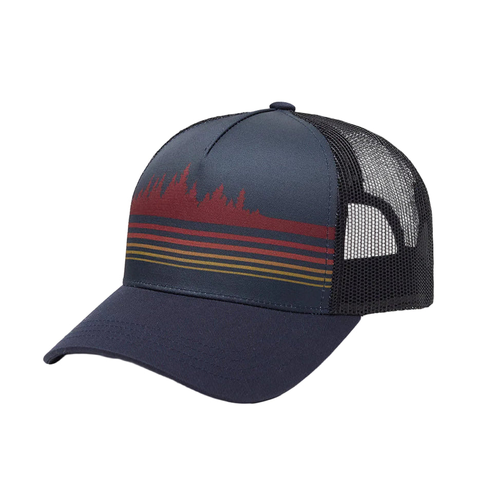Retro Treeline Altitude Hat (Midnight Blue/Crimson)