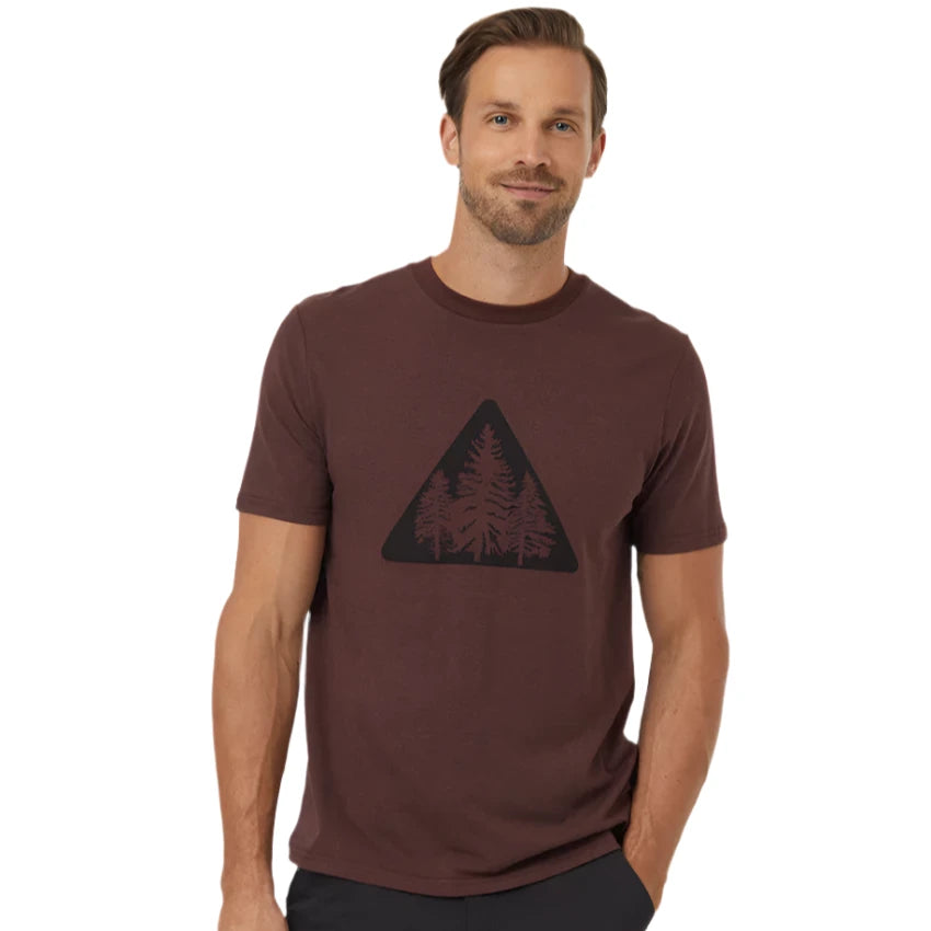 Men's Pine Trio T-Shirt (Deep Mahogany/Black Bean)