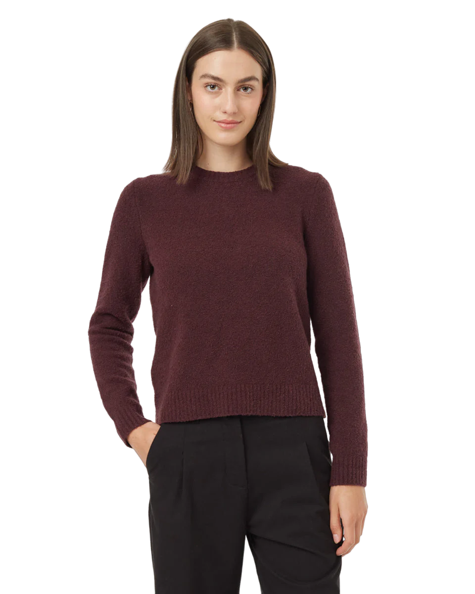 tentree Highline Fuzzy Crew Sweater Womens Mulberry