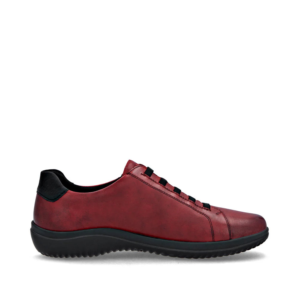 D1E09-35 Red/Black Side-Zip Bungee Lace