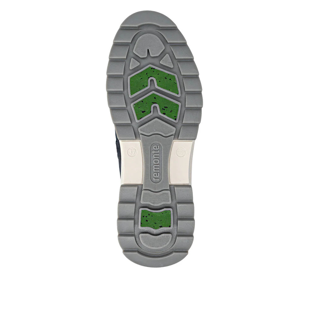 D2B74-14 Navy Ankle Lace/Zip RTex