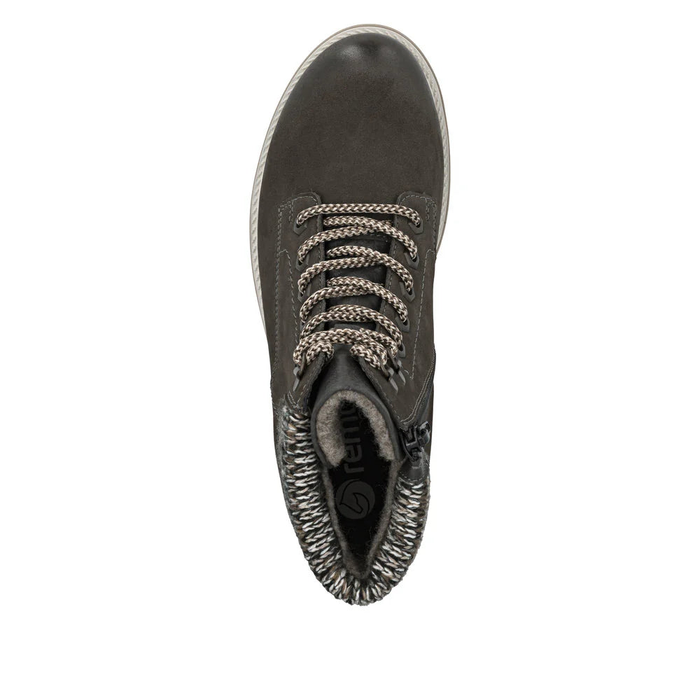 D8487-45 Smoke Knit Cuff Lace/Zip RTex