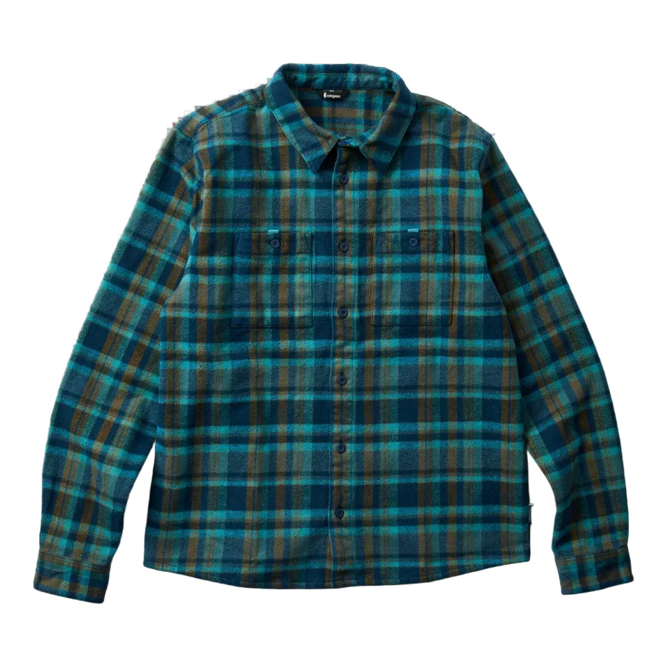 Men's Mero Organic Flannel Shirt Indigo Plaid