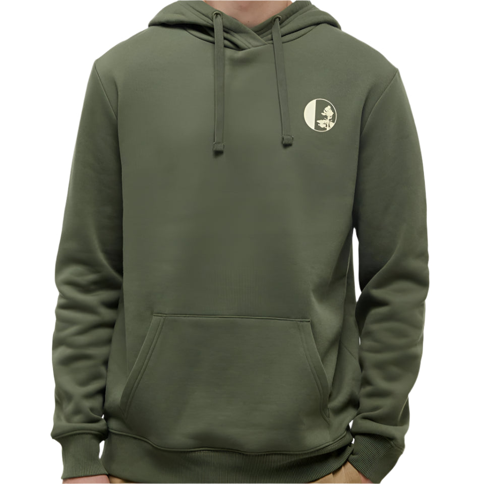 Men's Linear Tree Hoodie (Deep Olive/Sunray)