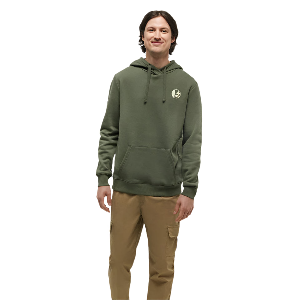 Men's Linear Tree Hoodie (Deep Olive/Sunray)