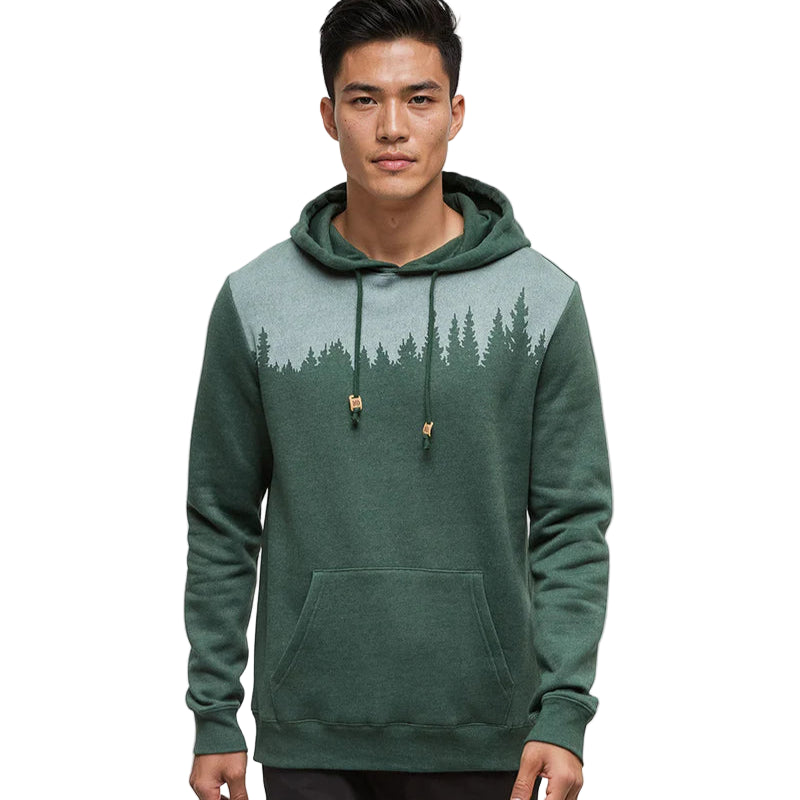 Men's Juniper Hoodie (Forest Pine Heather/White)