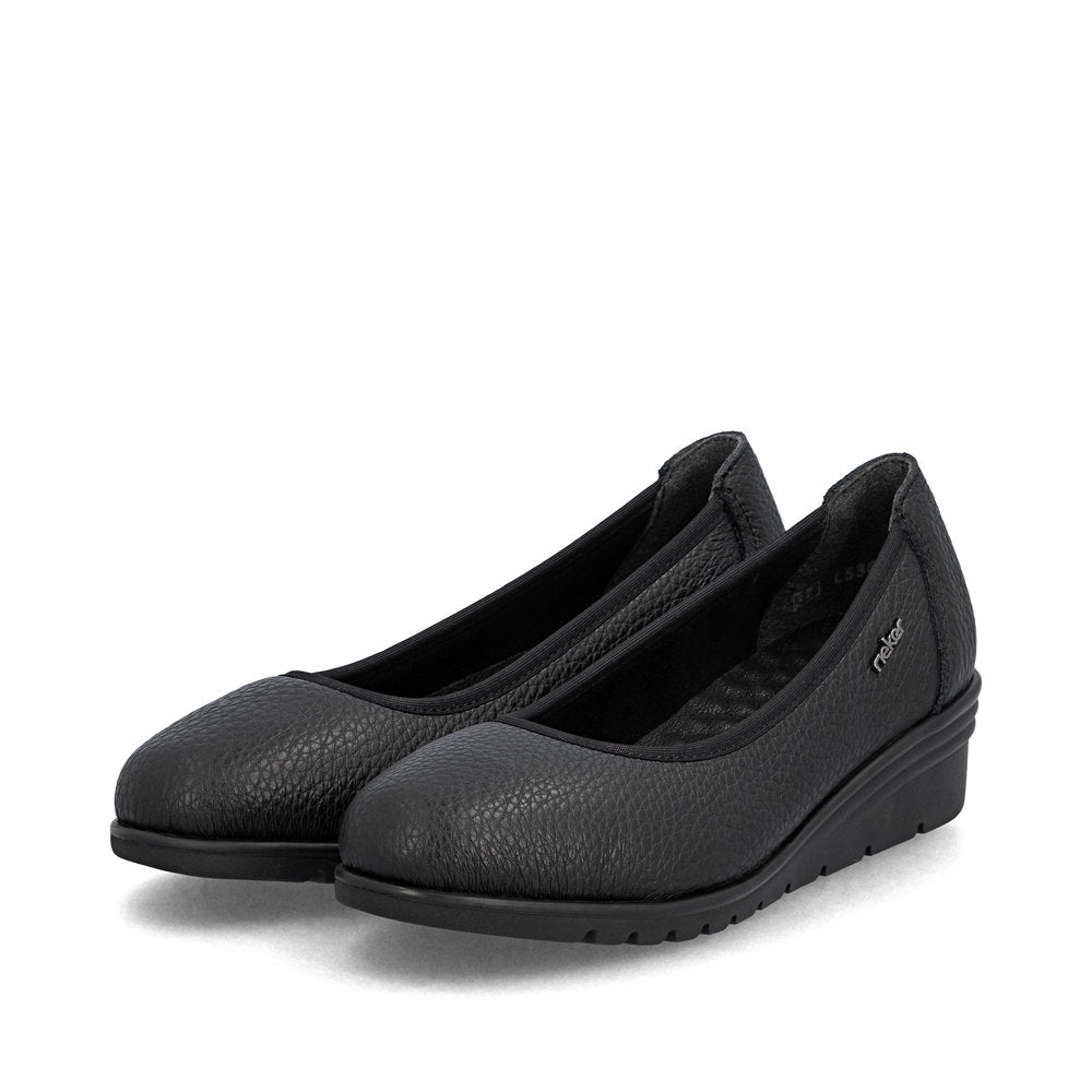 L5360-00 Slip On Wedge Black