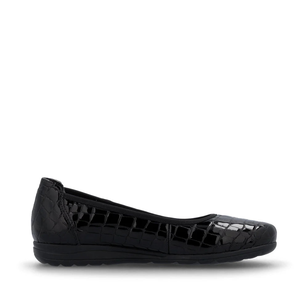 L9350-01 Black Croc Patent Slip On