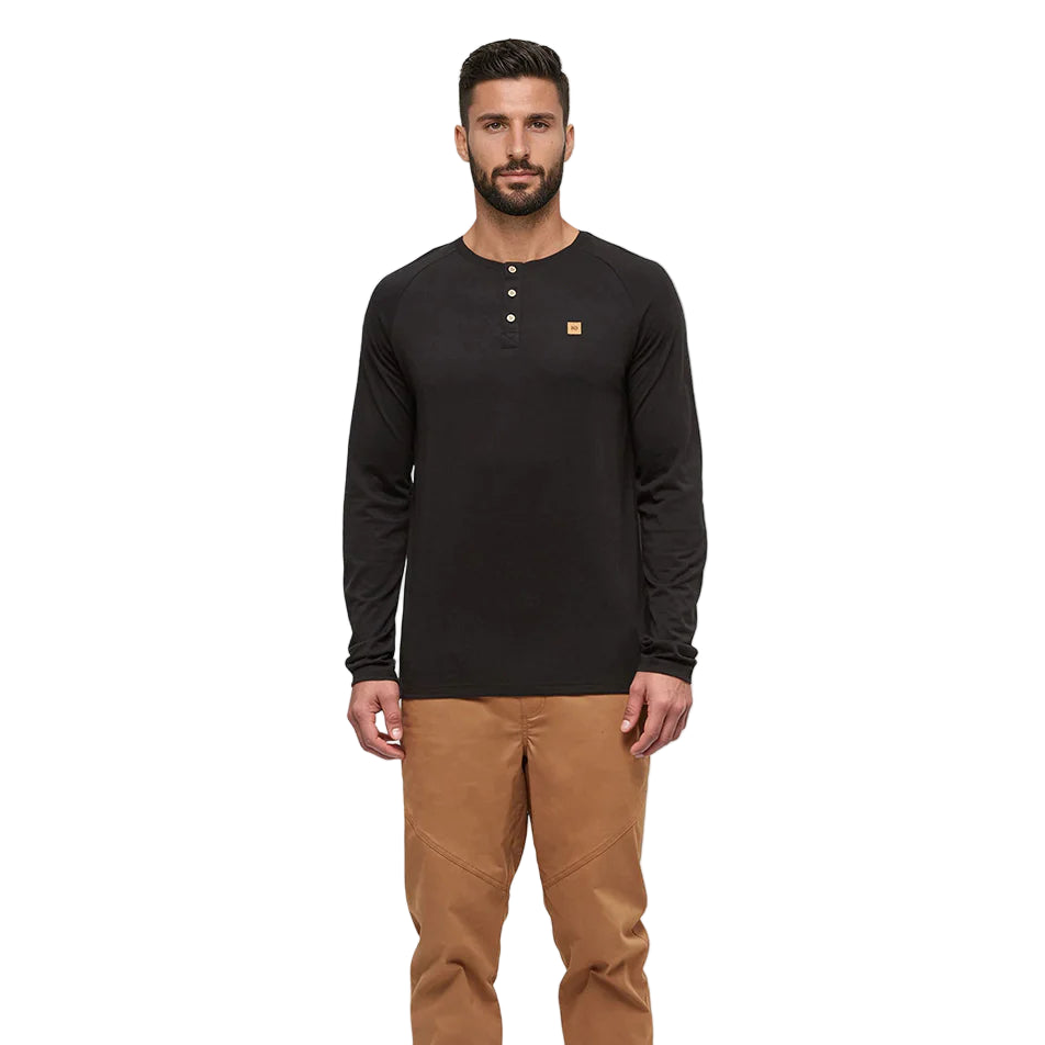 Men's Baker Henley Longsleeve (Meteorite Black)