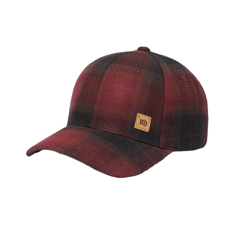 Forest Cork Icon Elevation Hat (Deep Burgundy/Storm Plaid)