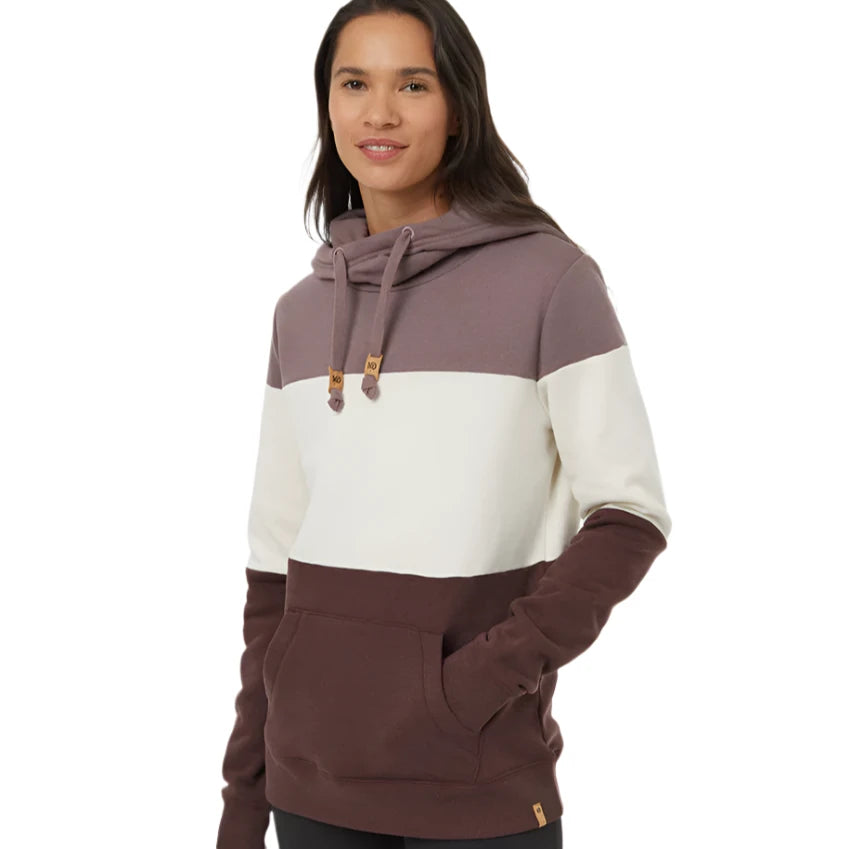 Women's TreeFleece Blocked Banshee Hoodie (Elkwood/Undyed/Deep Mahogany)